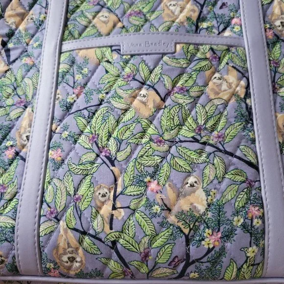 Vera Bradley | Hanging Around sloth tote bag | Lavender Purple - Picture 3 of 12